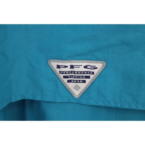 Columbia Button Up Fishing Shirt Men Blue 4X Short Sleeve Vented Outdoor - Picture 8 of 9